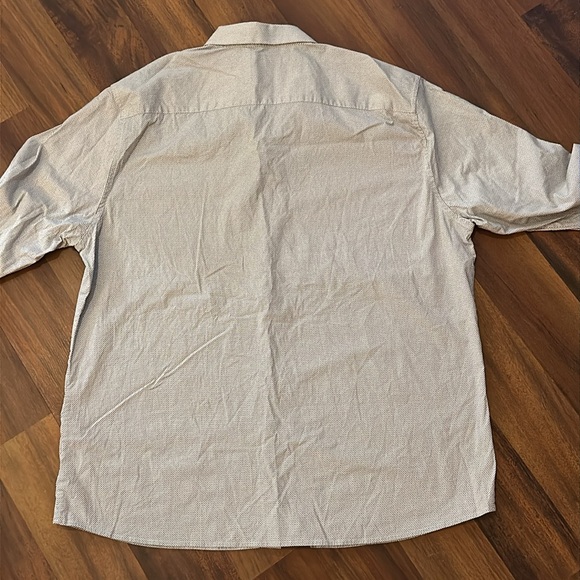 01. Algo Mens Button Down Cotton Long Sleeve Gray/Black Geometric Design Size XL - Picture 6 of 10